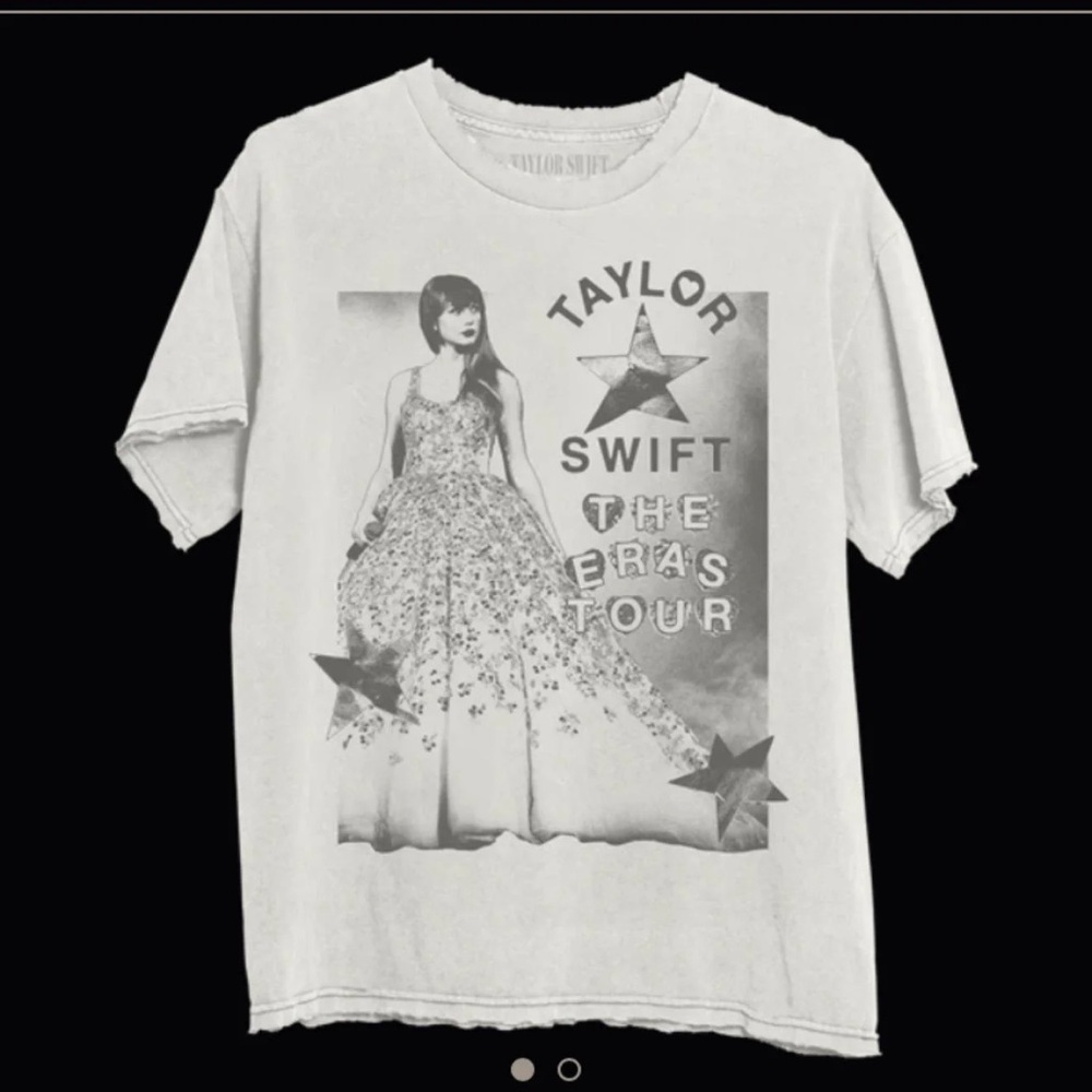 Taylor Swift The Eras Tour Graphic Distressed Tee - White